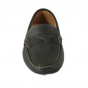 Mocasin para hombre en piel azul - Tallas disponibles:  46