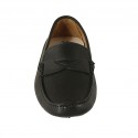 Mocassin pour hommes en cuir noir - Pointures disponibles:  37, 47