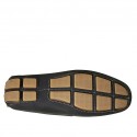 Mocassin pour hommes en cuir noir - Pointures disponibles:  37, 47