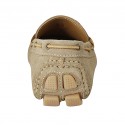 Mocassin à lacets pour hommes en daim beige - Pointures disponibles:  46