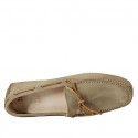 Mocassin à lacets pour hommes en daim beige - Pointures disponibles:  46