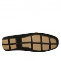 Mocassino con lacci da uomo in camoscio nero - Misure disponibili: 46, 47, 50, 52