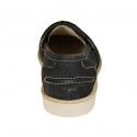 Mocassin pour hommes en cuir nubuck bleu - Pointures disponibles:  37