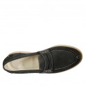 Mocassino da uomo in nabuk blu - Misure disponibili: 37, 38, 46, 47, 48, 49, 50