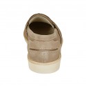 Mocassin pour hommes en cuir nubuck gris - Pointures disponibles:  38, 46, 50