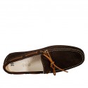 Mocassino da uomo con lacci in camoscio marrone scuro - Misure disponibili: 37, 38, 46, 47, 48, 49, 50, 51, 52