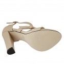 Scarpa aperta da donna con cinturino e fibbia in pelle nude tacco 11 - Misure disponibili: 42