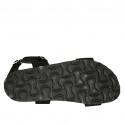 Sandalo da donna in camoscio nero con cinturino, accessorio, fibbia e zeppa 2 - Misure disponibili: 32