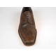 Zapato derby con cordones para hombre en piel anticada marron - Tallas disponibles:  50