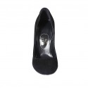 Women's pump shoe in black suede heel 11 - Available sizes:  31, 32