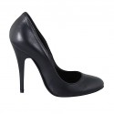Escarpin pour femmes en cuir noir avec talon 11 - Pointures disponibles:  31