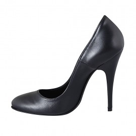 Escarpin pour femmes en cuir noir avec talon 11 - Pointures disponibles:  31 2