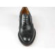 Chaussure richelieu élégant avec bout Brogue pour hommes en cuir noir - Pointures disponibles:  54