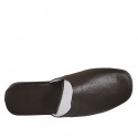 Chausson pour hommes en cuir marron foncé - Pointures disponibles:  47, 48, 49, 51