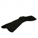 Woman's pointy boot with zipper in black suede heel 7 - Available sizes:  32