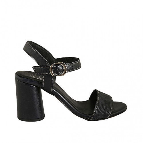 Женские сандали из черной и синей...