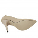 Escarpin à bout pointu pour femmes en cuir nue talon 11 - Pointures disponibles:  31