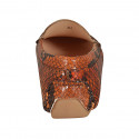Mocassin avec semelle amovible pour femmes en cuir imprimé multicouleur - Pointures disponibles:  33