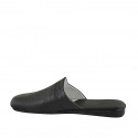 Chausson pour hommes en cuir noir - Pointures disponibles:  47, 48, 49, 51
