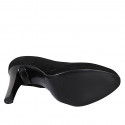 Zapato de salon para mujer en gamuza negra con plataforma tacon 11 - Tallas disponibles:  31