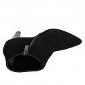 Stivaletto a punta da donna con cerniera in camoscio nero tacco 11 - Misure disponibili: 31, 42