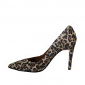Woman's pointy pump shoe in spotted suede heel 9 - Available sizes:  31