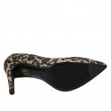 Zapato de salón puntiaguda en gamuza moteada para mujer tacon 9 - Tallas disponibles:  31