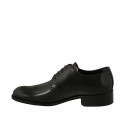 Chaussure derby à lacets pour hommes en cuir doux noir - Pointures disponibles:  36, 49