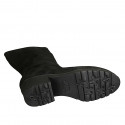 Stivale da donna con cerniera in camoscio nero tacco 5 - Misure disponibili: 32