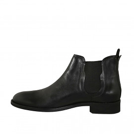 Botin bajo para hombre en piel negra con elasticos - Tallas disponibles:  38 2