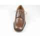 Chaussure derby à lacets pour hommes en cuir marron - Pointures disponibles:  46, 52