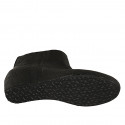 Woman's ankle boot in black dotted leather wedge heel 5 - Available sizes:  42, 43