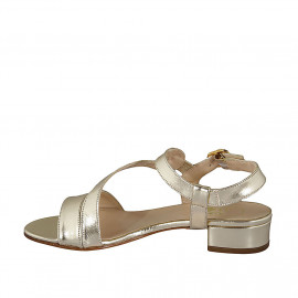 Woman's sandal in platinum... 2