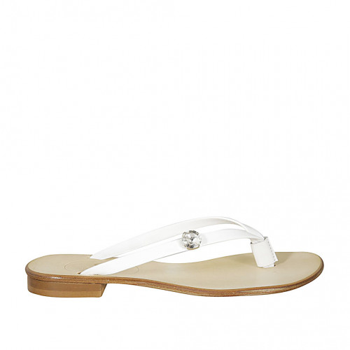 Woman's thong mules with rhinestone...