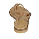 Sandale entredoigt pour femmes en cuir marron talon 2 - Pointures disponibles:  32