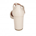 Scarpa aperta da donna con cinturino Charleston in pelle nude tacco 8 - Misure disponibili: 42