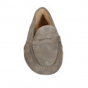 Mocasino para hombre con plantilla extraible en gamuza gris - Tallas disponibles:  37