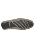 Mocassin pour hommes avec semelle amovible en daim gris - Pointures disponibles:  37