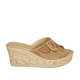 Woman's mules in cognac...