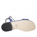 Sandale pour femmes en cuir imprimé azul avec courroie talon 2 - Pointures disponibles:  32