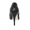 Woman's pointy pump in black-colored patent leather with heel 11 - Available sizes:  32