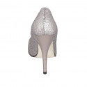 Decolté da donna in pelle glitterata rosa tacco 11 - Misure disponibili: 34
