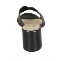 Mule para mujer con tachuelas en piel negra tacon 5 - Tallas disponibles:  42