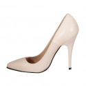Woman's pointy pump shoe in rose leather heel 11 - Available sizes:  42