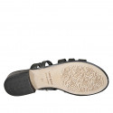 Sabot da donna con borchie in pelle nera tacco 2 - Misure disponibili: 32