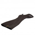 Bottes à bout pointu pour femmes avec fermeture éclair en cuir marron foncé talon 10 - Pointures disponibles:  32